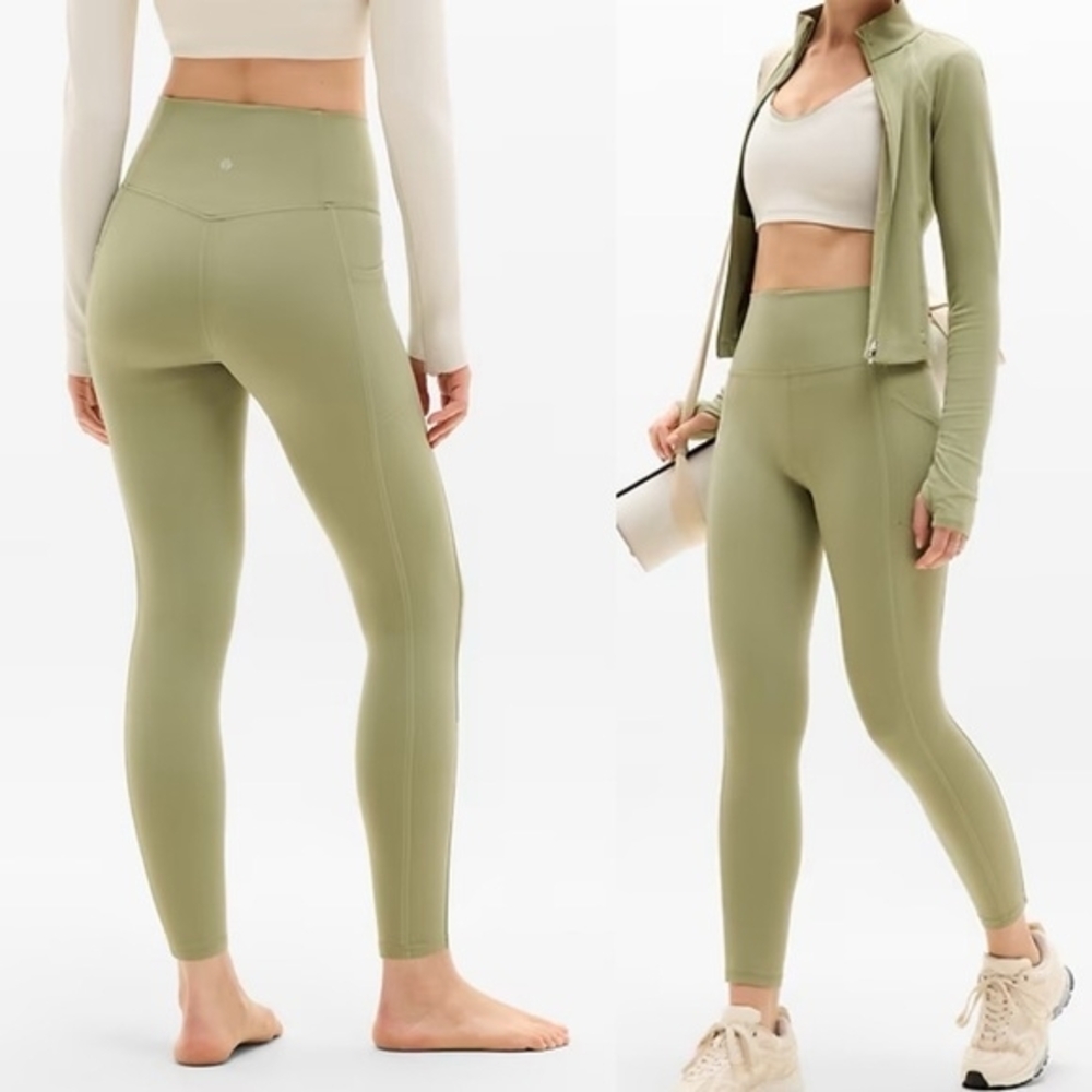 NWOT Athleta Sage Green High-Rise Leggings Sz M